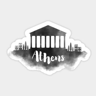 Athens watercolor Sticker